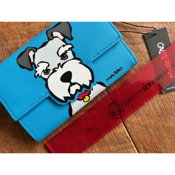 Marc Tetro - Blue Schnauzer dog - Wallet - NWT clutch - Picture 8 of 9